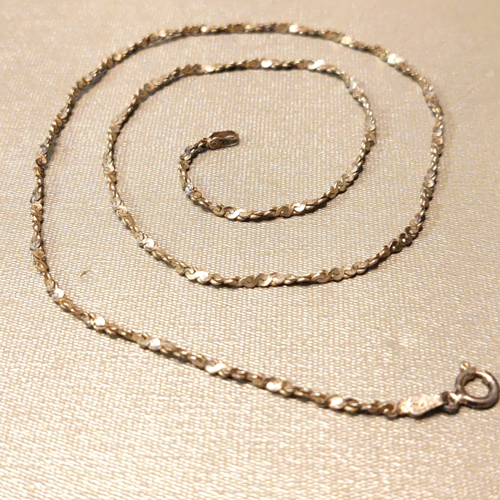 Sterling Silver "Singapore" Style Necklace